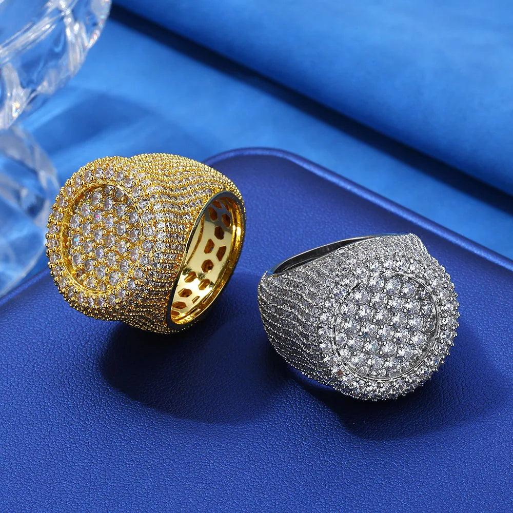 FrostKingz Fully Iced Gold Statement Ring