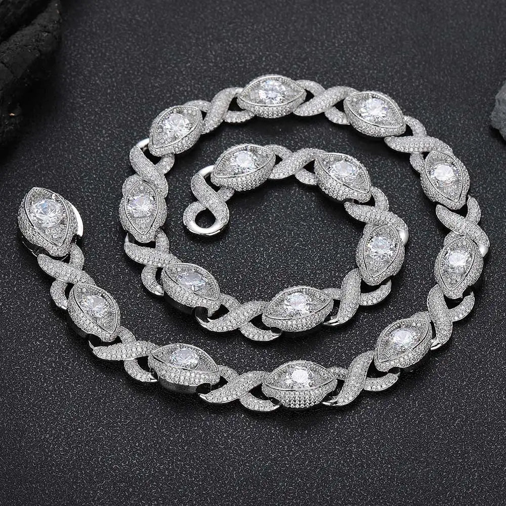 FrostKingz Marquise Diamond-Cut Cuban Link Chain