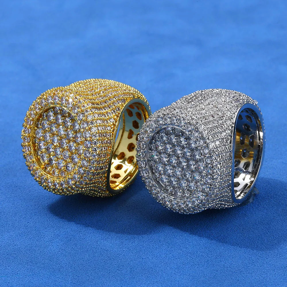 FrostKingz Fully Iced Gold Statement Ring