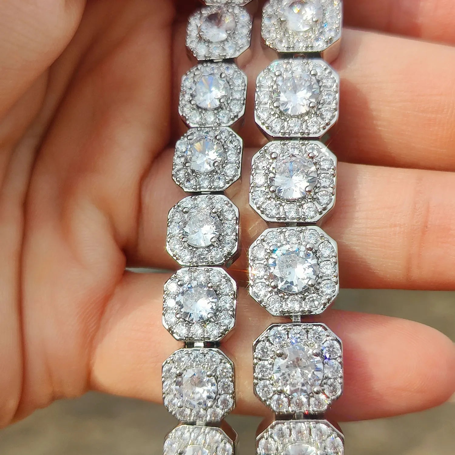 FrostKingz Clustered Cushion Diamond Chain