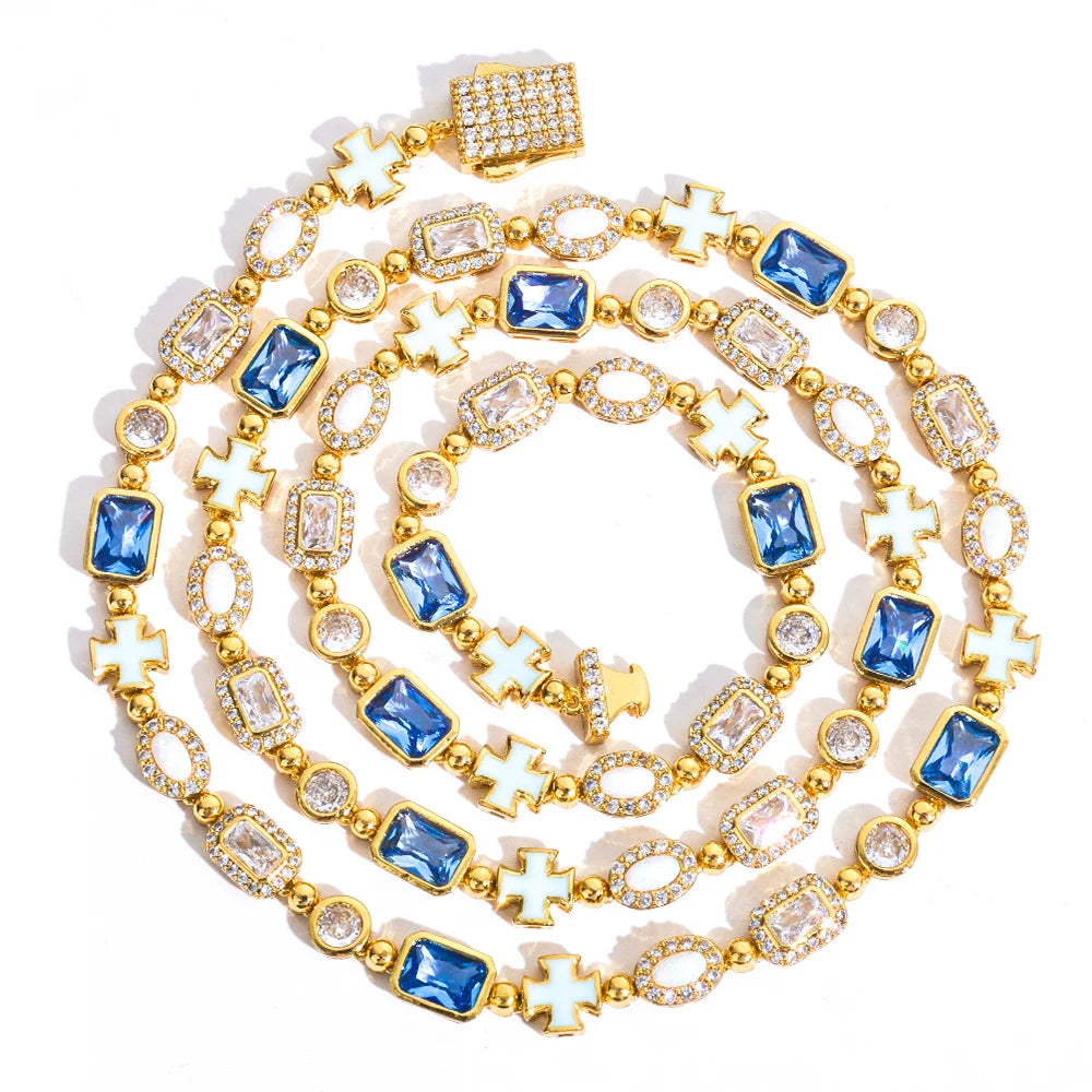 FrostKingz Iced Blue Gem Tennis Chain