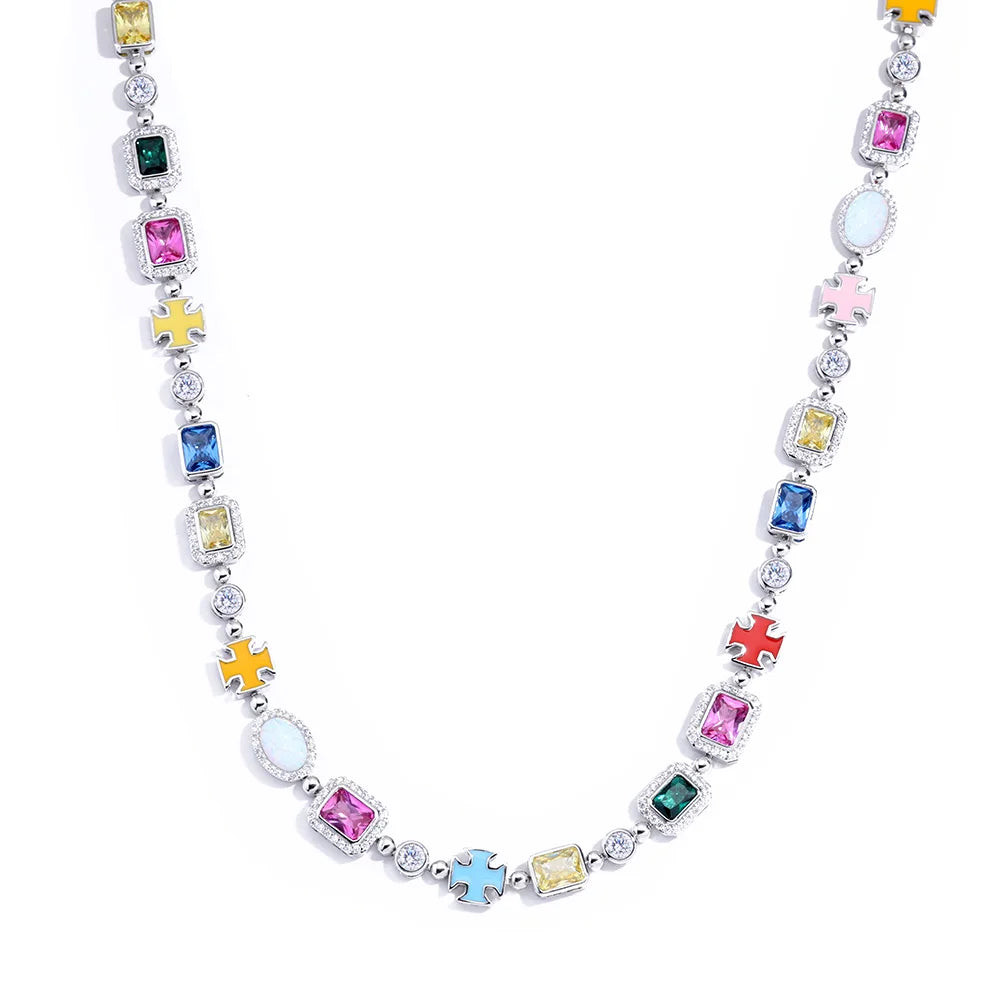 FrostKingz Puzzle Link Rainbow Gem Chain