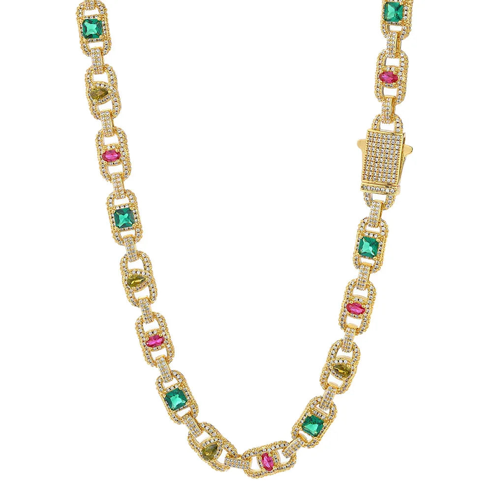 FrostKingz Multicolor Gem Cuban Link Chain