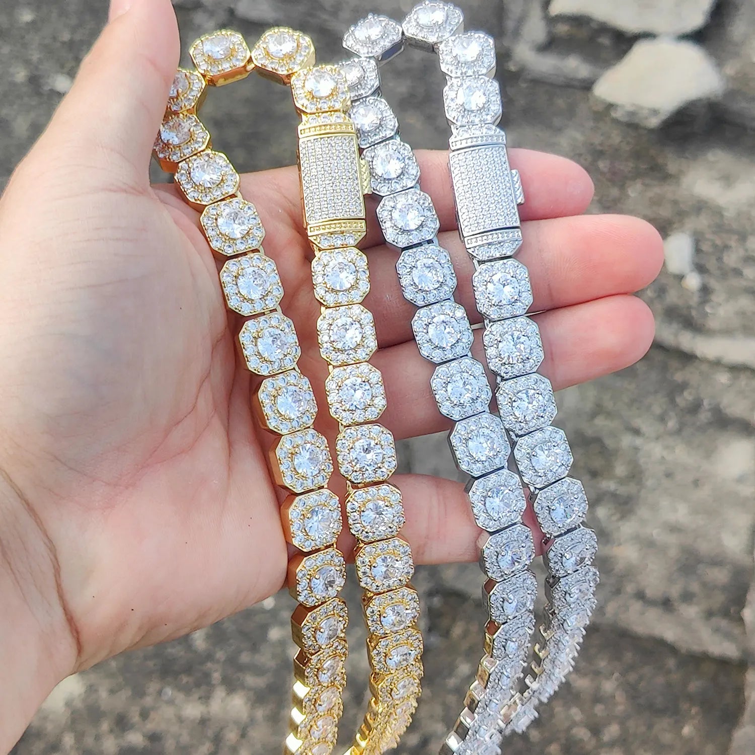 FrostKingz Clustered Cushion Diamond Chain