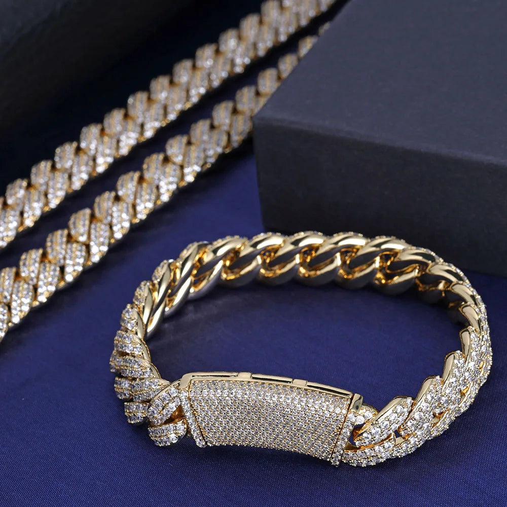 FrostKingz Iced Cuban Link Chain & Bracelet Set