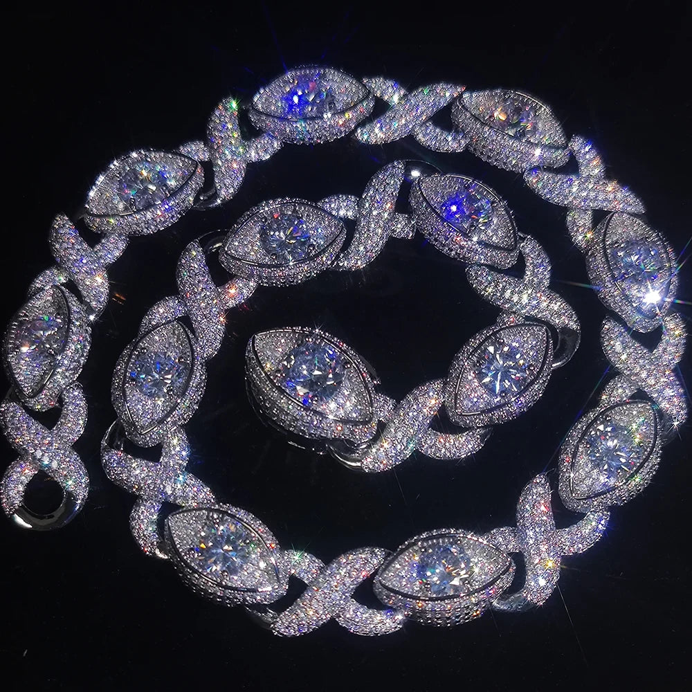 FrostKingz Marquise Diamond-Cut Cuban Link Chain