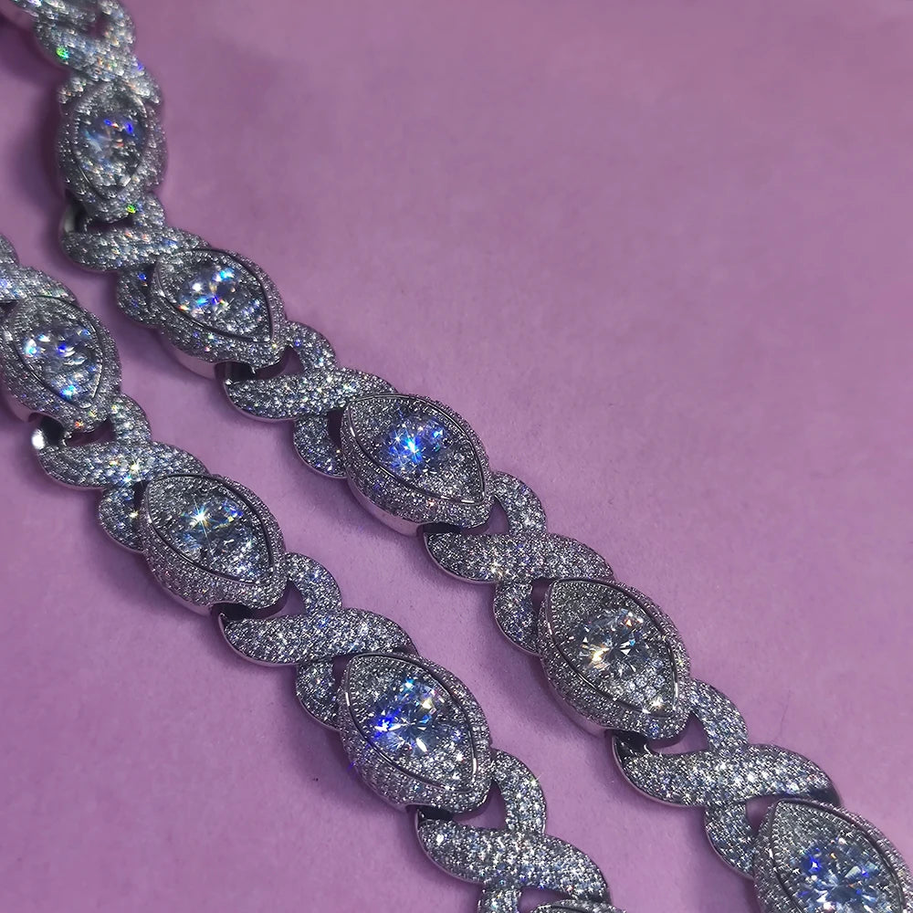 FrostKingz Marquise Diamond-Cut Cuban Link Chain