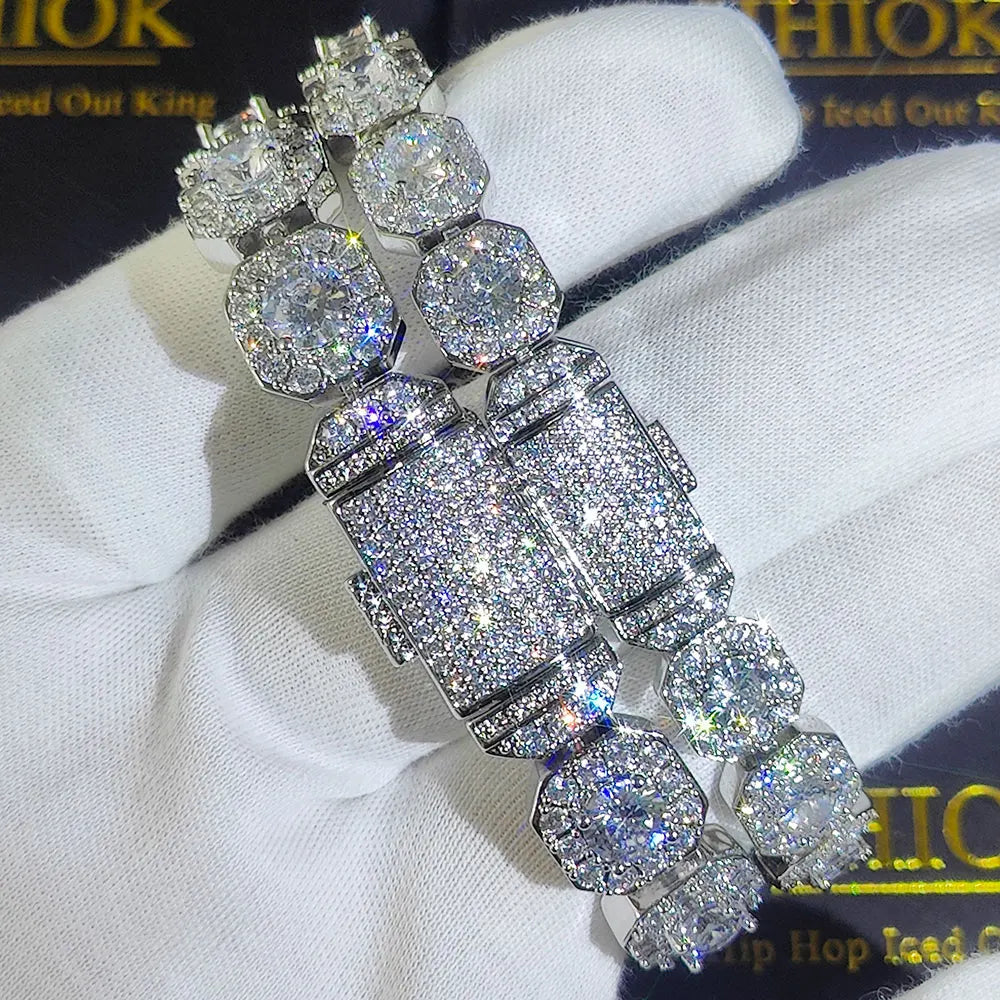FrostKingz Iced Cushion-Cut Diamond Bracelet