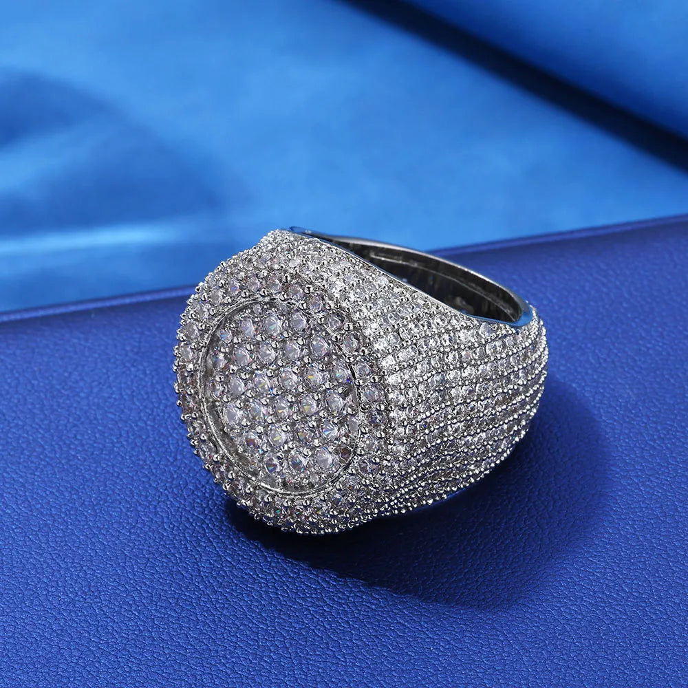 FrostKingz Fully Iced Gold Statement Ring