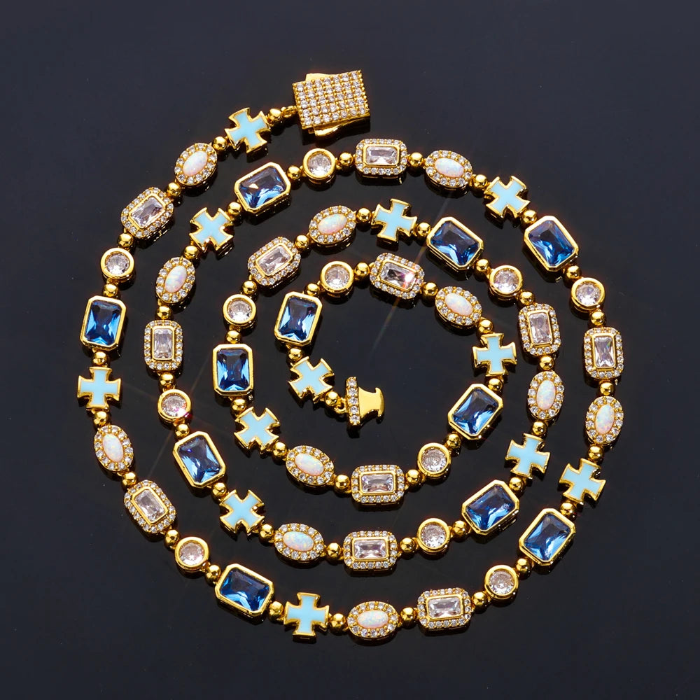 FrostKingz Iced Blue Gem Tennis Chain