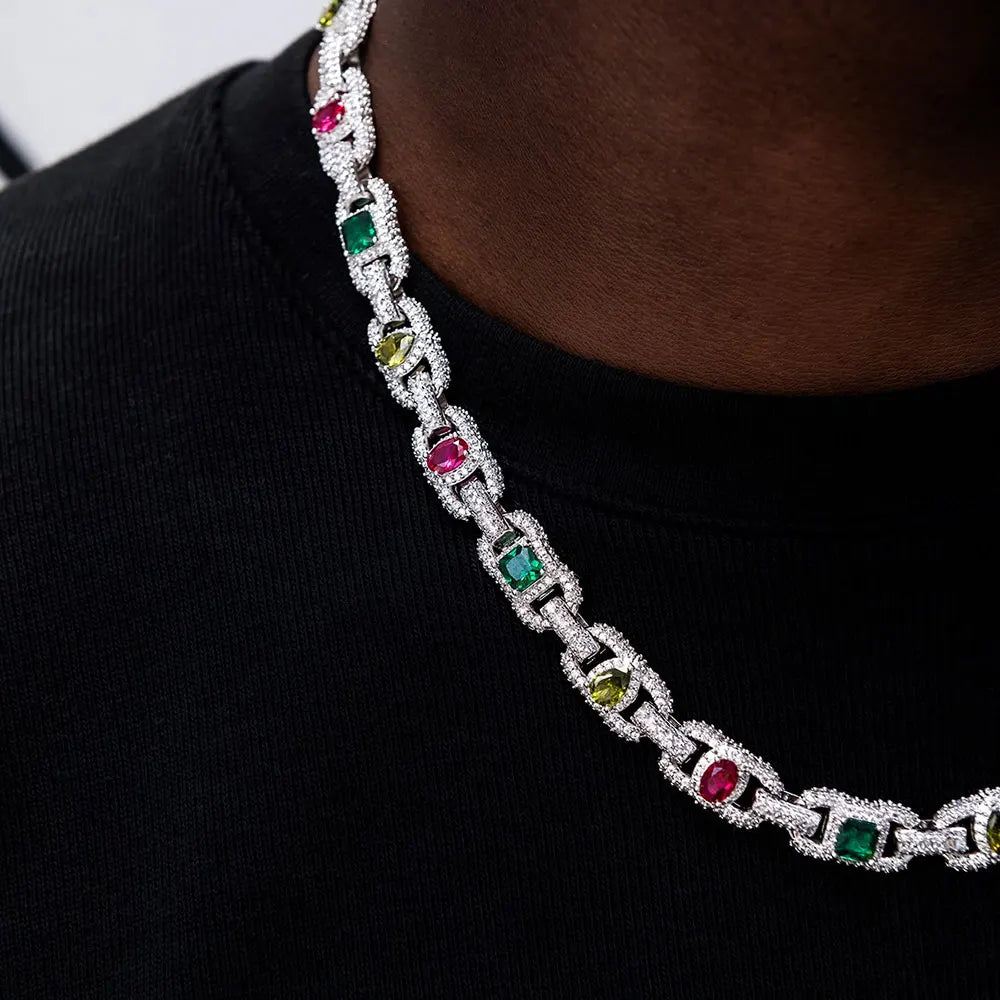 FrostKingz Multicolor Gem Cuban Link Chain