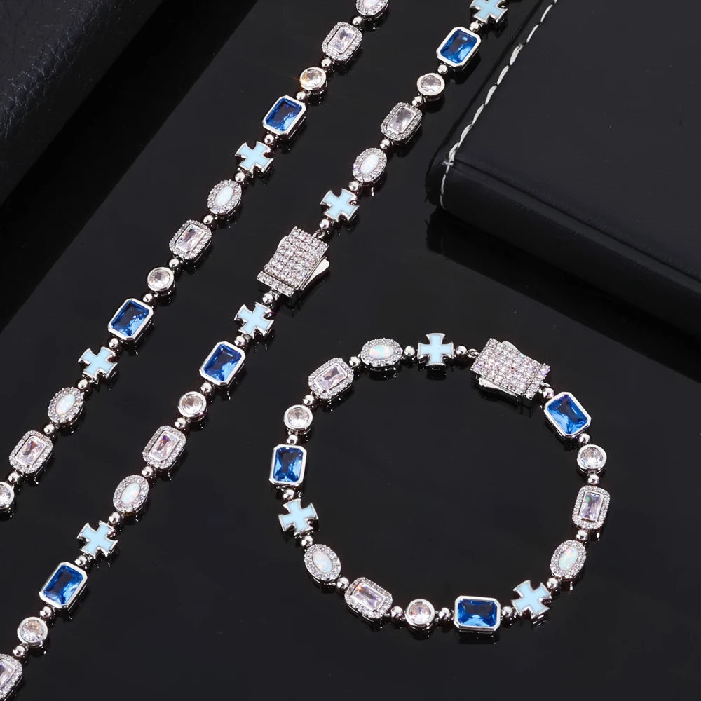 FrostKingz Iced Blue Gem Tennis Chain