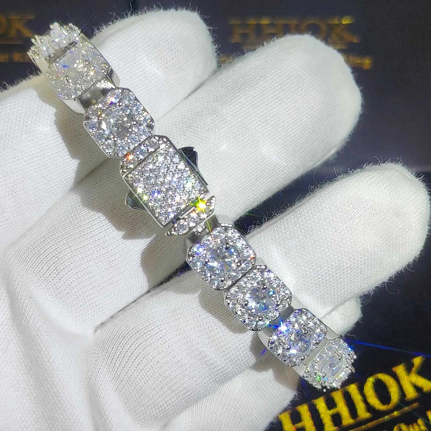 FrostKingz Iced Cushion-Cut Diamond Bracelet