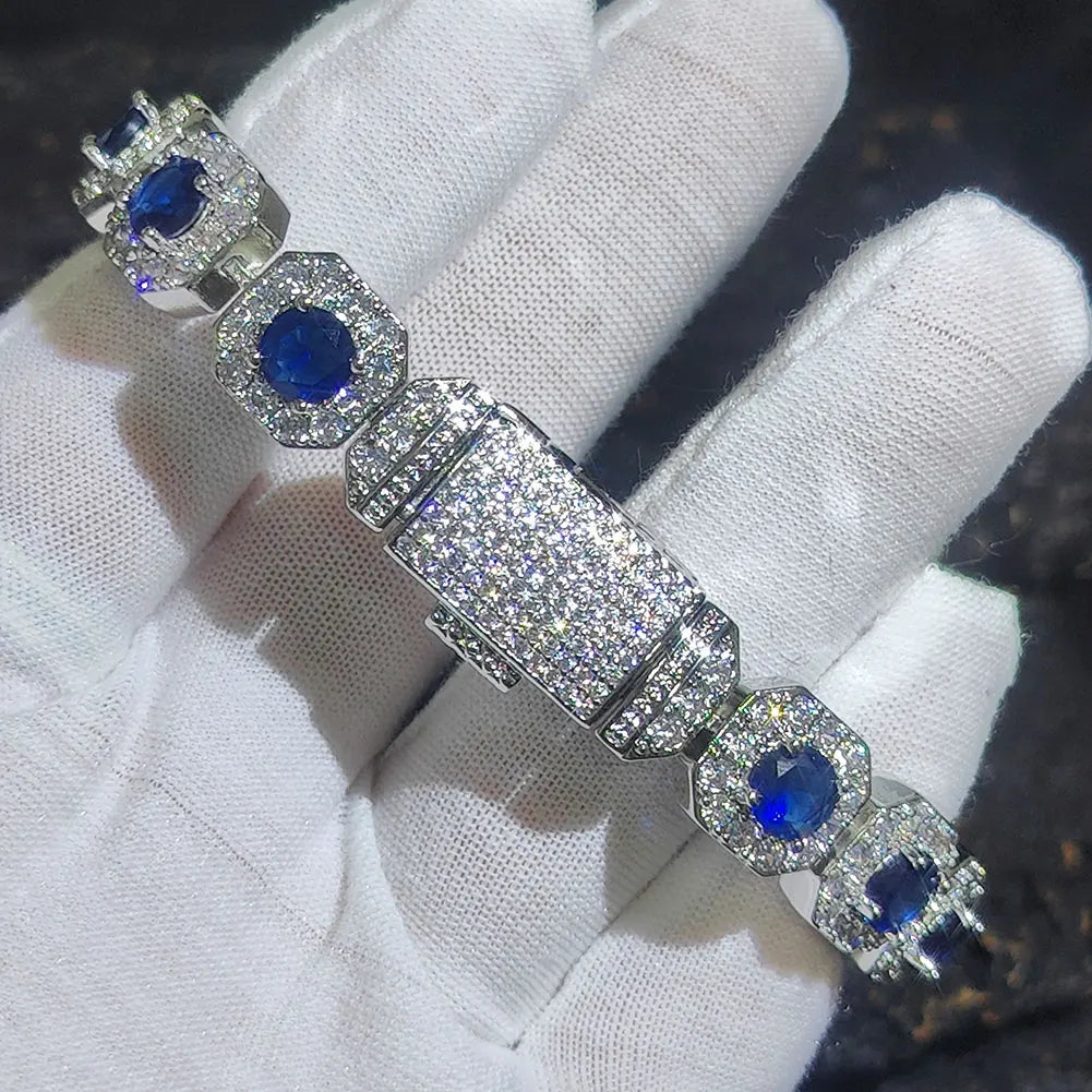 FrostKingz Multicolor Gem Cuban Bracelet