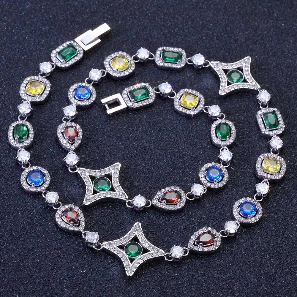 FrostKingz Multicolor Gem Tennis Chain