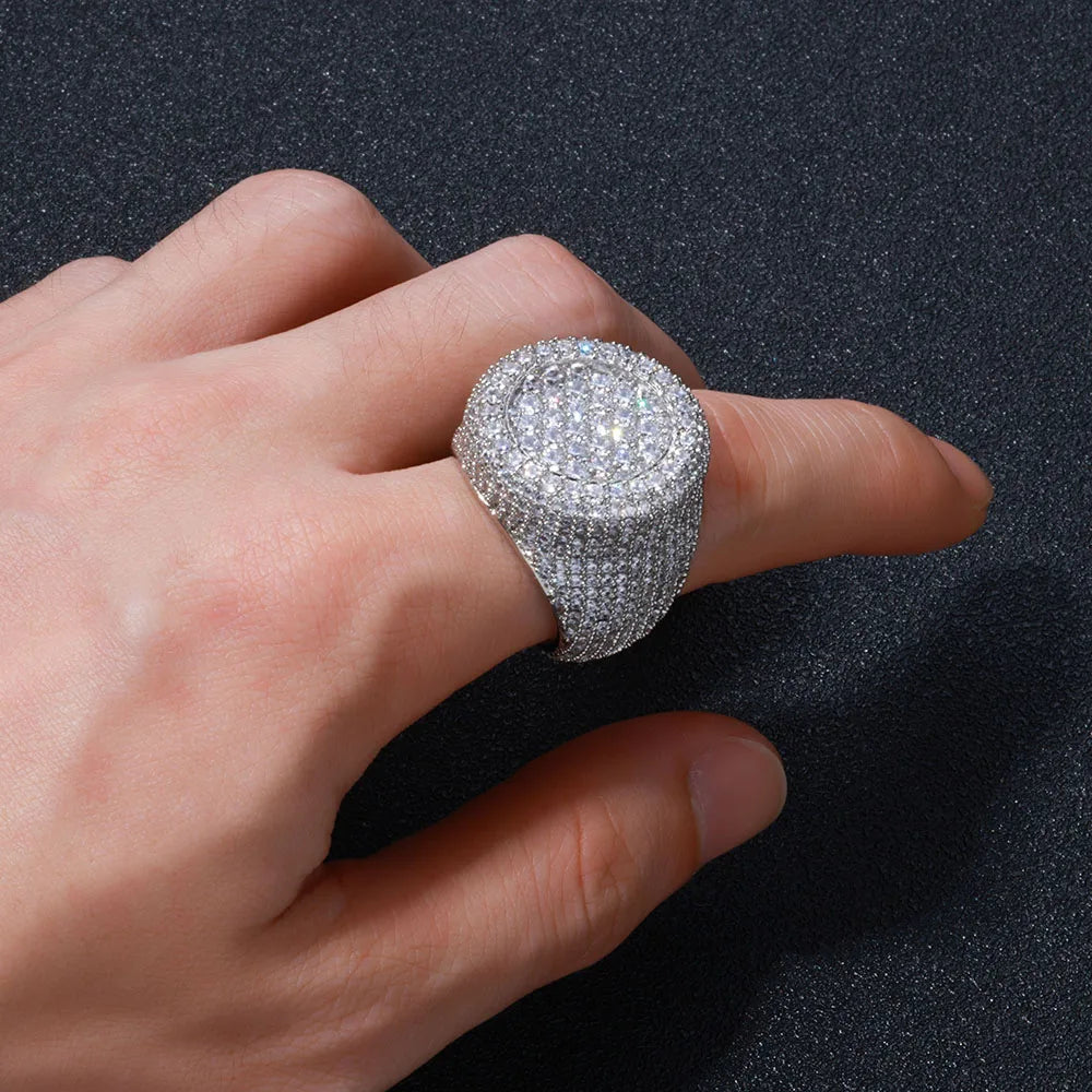 FrostKingz Fully Iced Gold Statement Ring