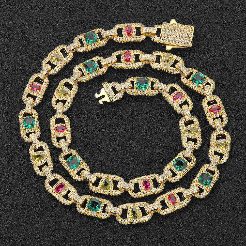 FrostKingz Multicolor Gem Cuban Link Chain