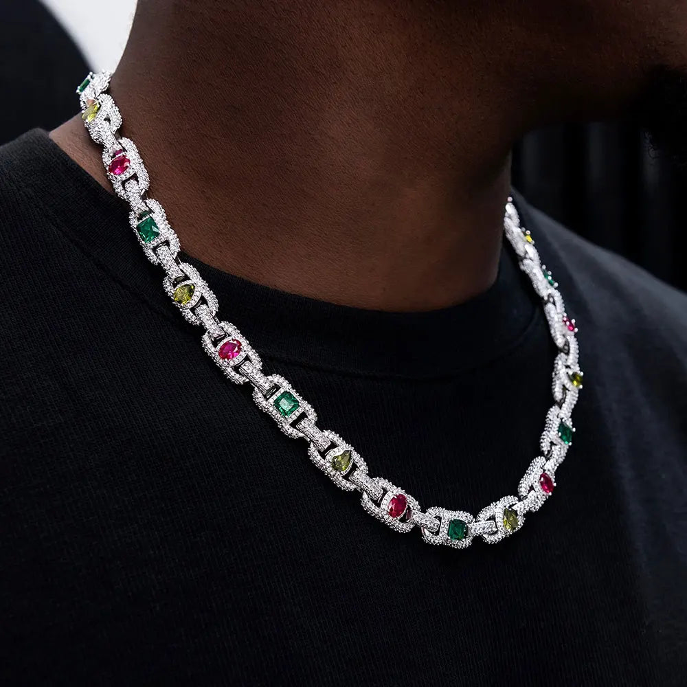 FrostKingz Multicolor Gem Cuban Link Chain