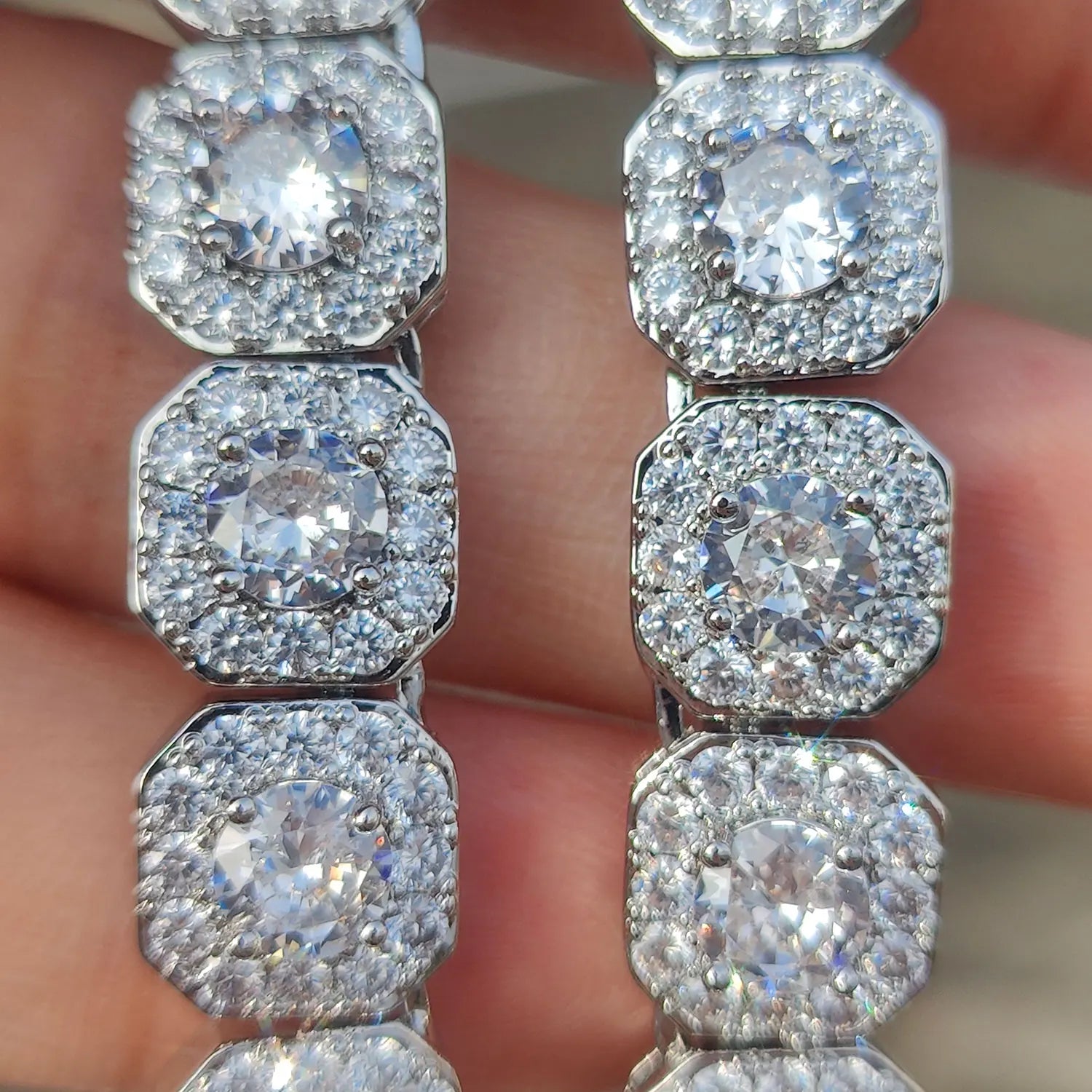 FrostKingz Clustered Cushion Diamond Chain