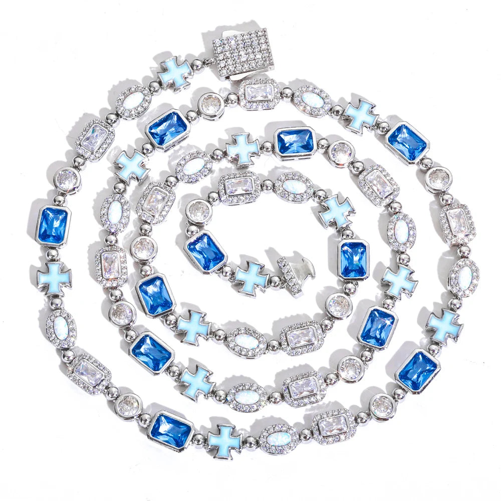 FrostKingz Iced Blue Gem Tennis Chain