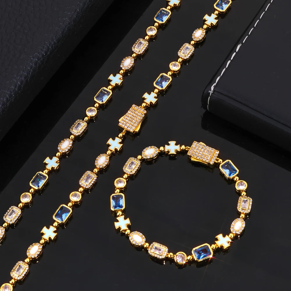 FrostKingz Iced Blue Gem Tennis Chain