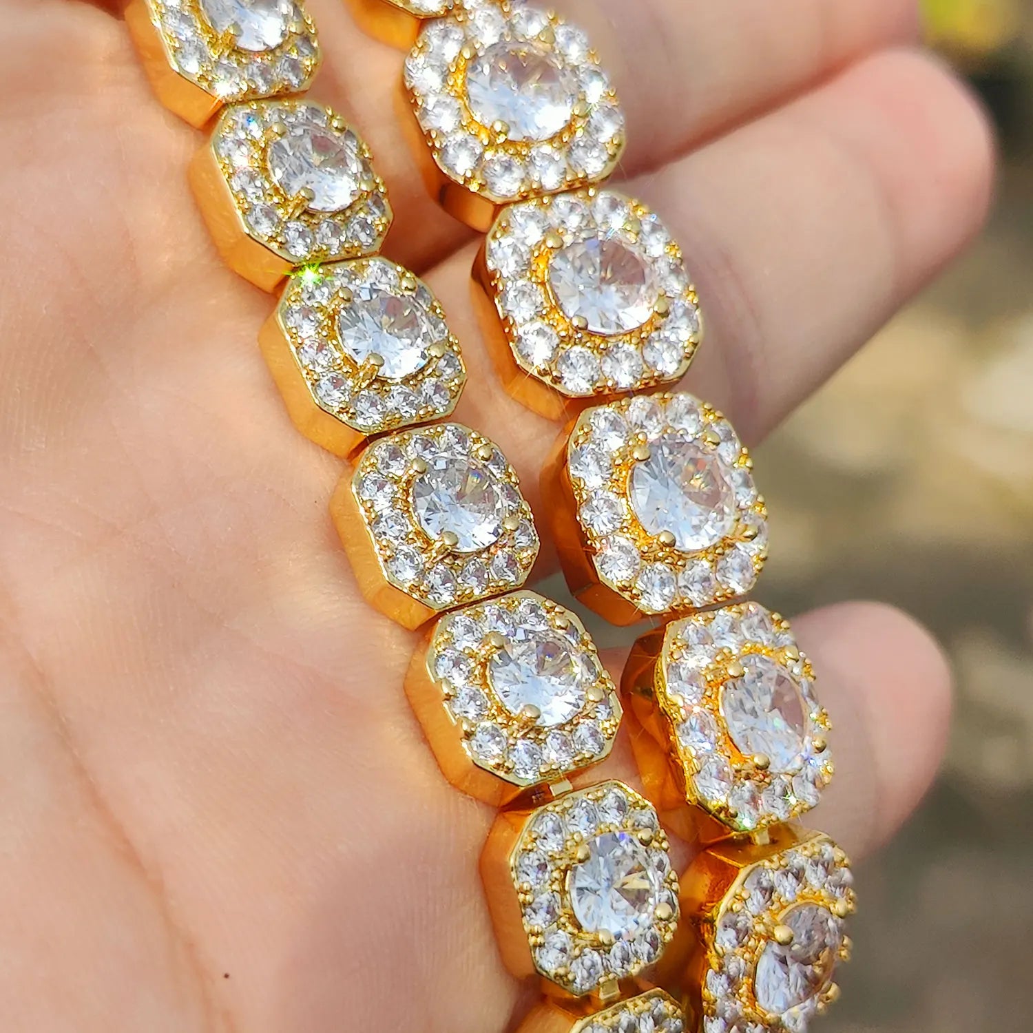 FrostKingz Clustered Cushion Diamond Chain