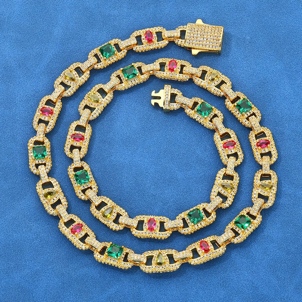 FrostKingz Multicolor Gem Cuban Link Chain