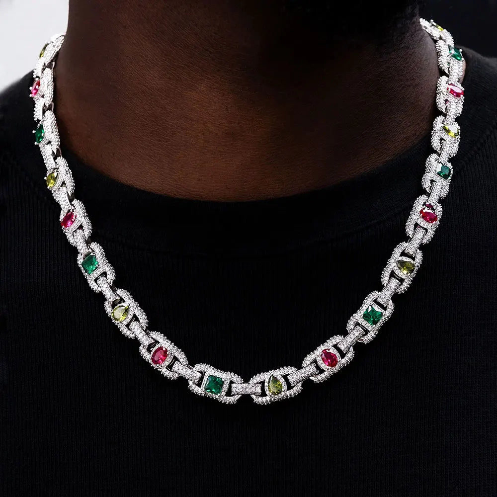 FrostKingz Multicolor Gem Cuban Link Chain