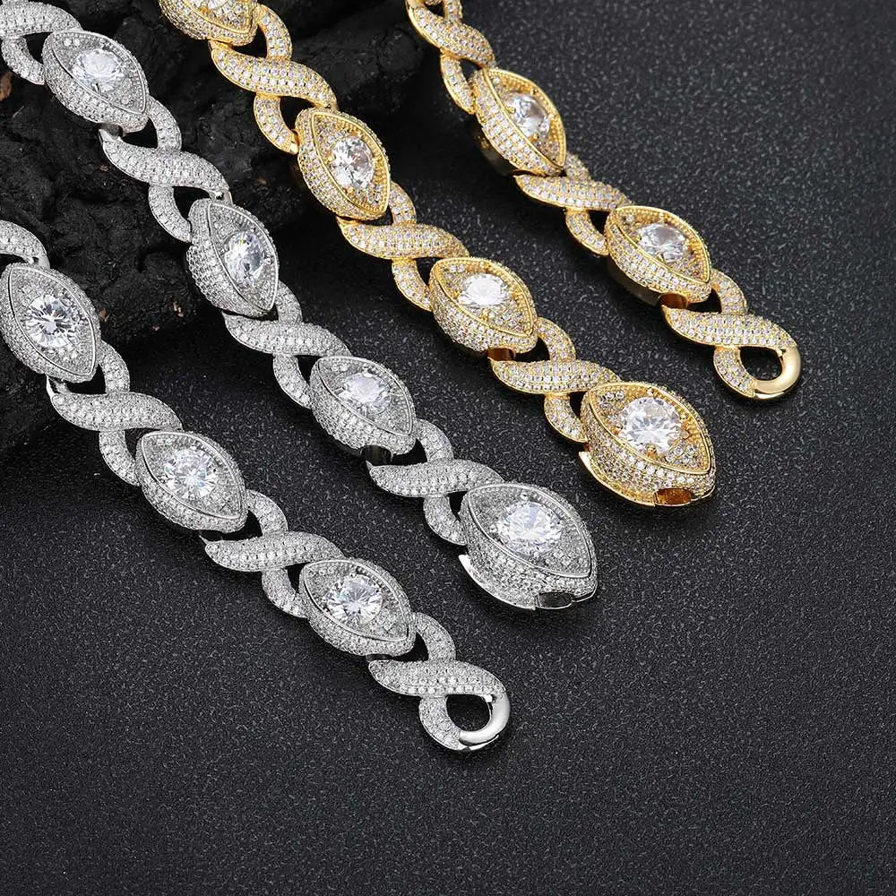 FrostKingz Marquise Diamond-Cut Cuban Link Chain