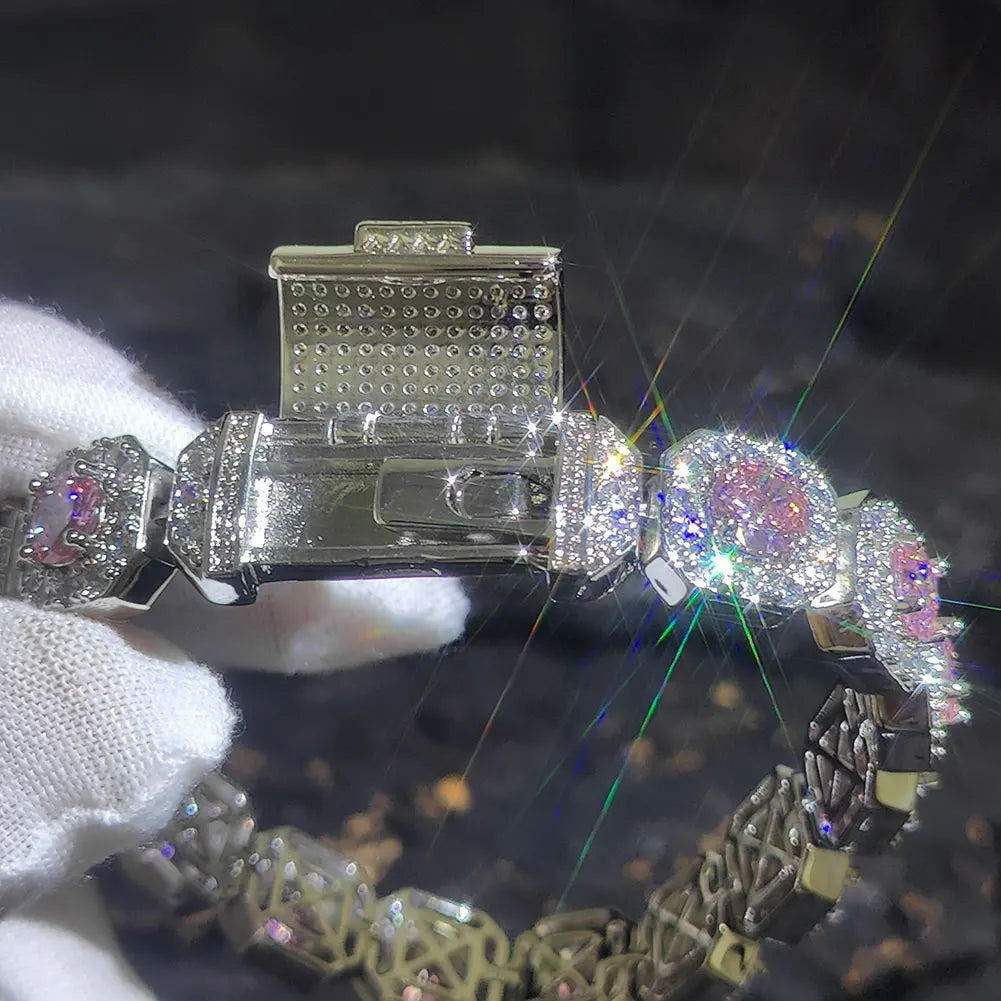 FrostKingz Multicolor Gem Cuban Bracelet