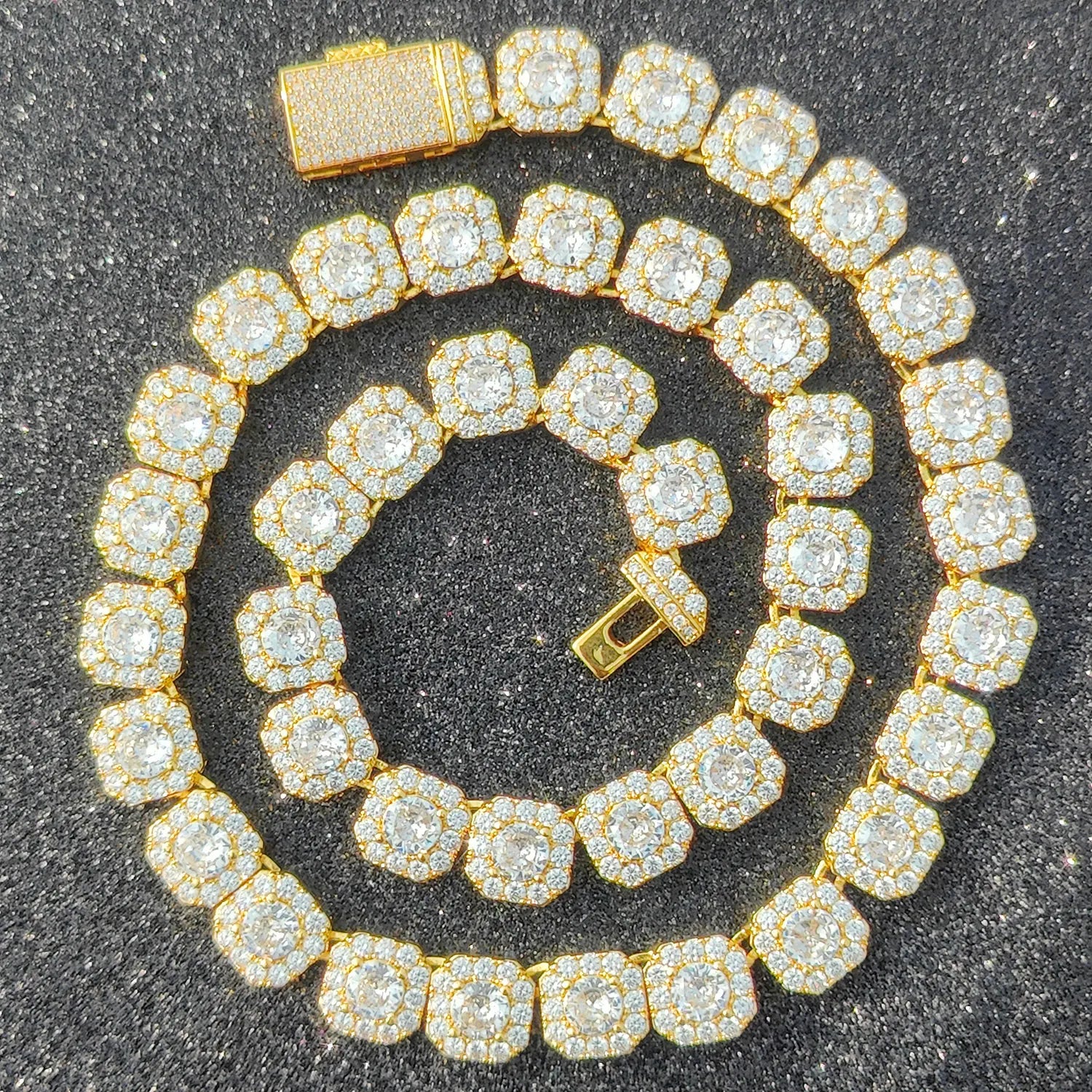 FrostKingz Clustered Cushion Diamond Chain