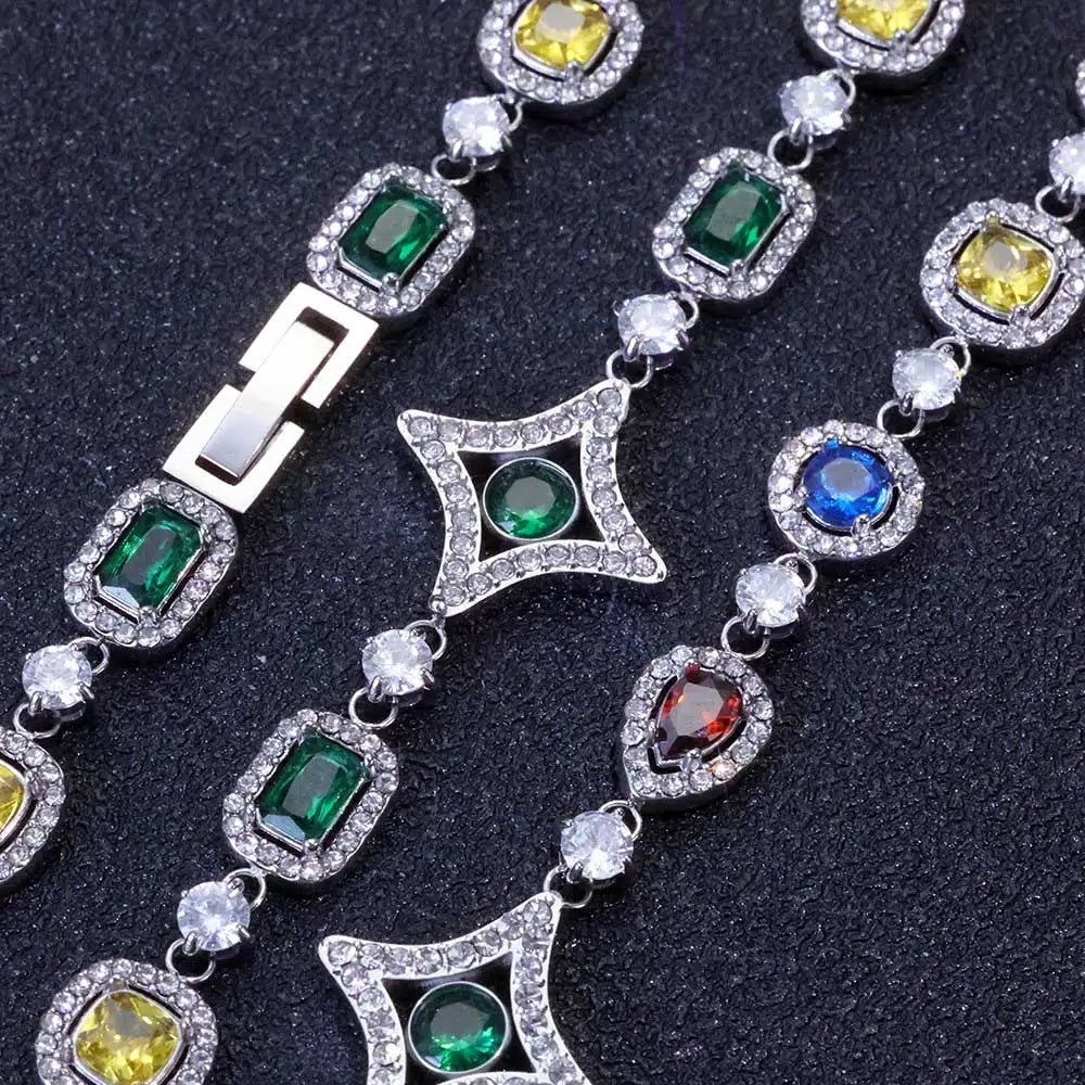 FrostKingz Multicolor Gem Tennis Chain