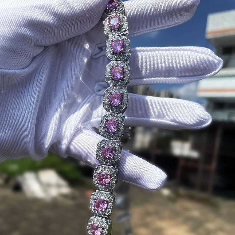 FrostKingz Multicolor Gem Cuban Bracelet