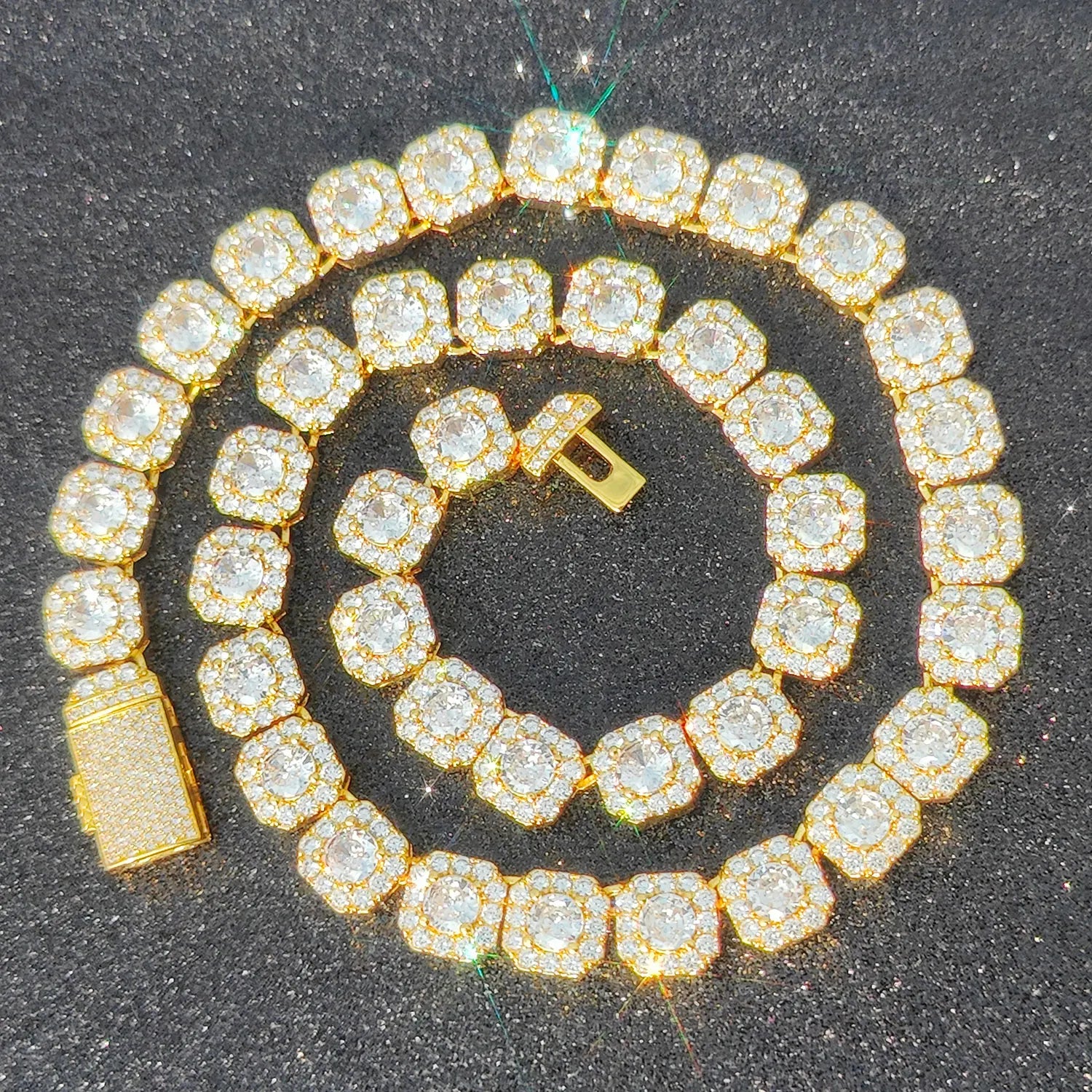 FrostKingz Clustered Cushion Diamond Chain