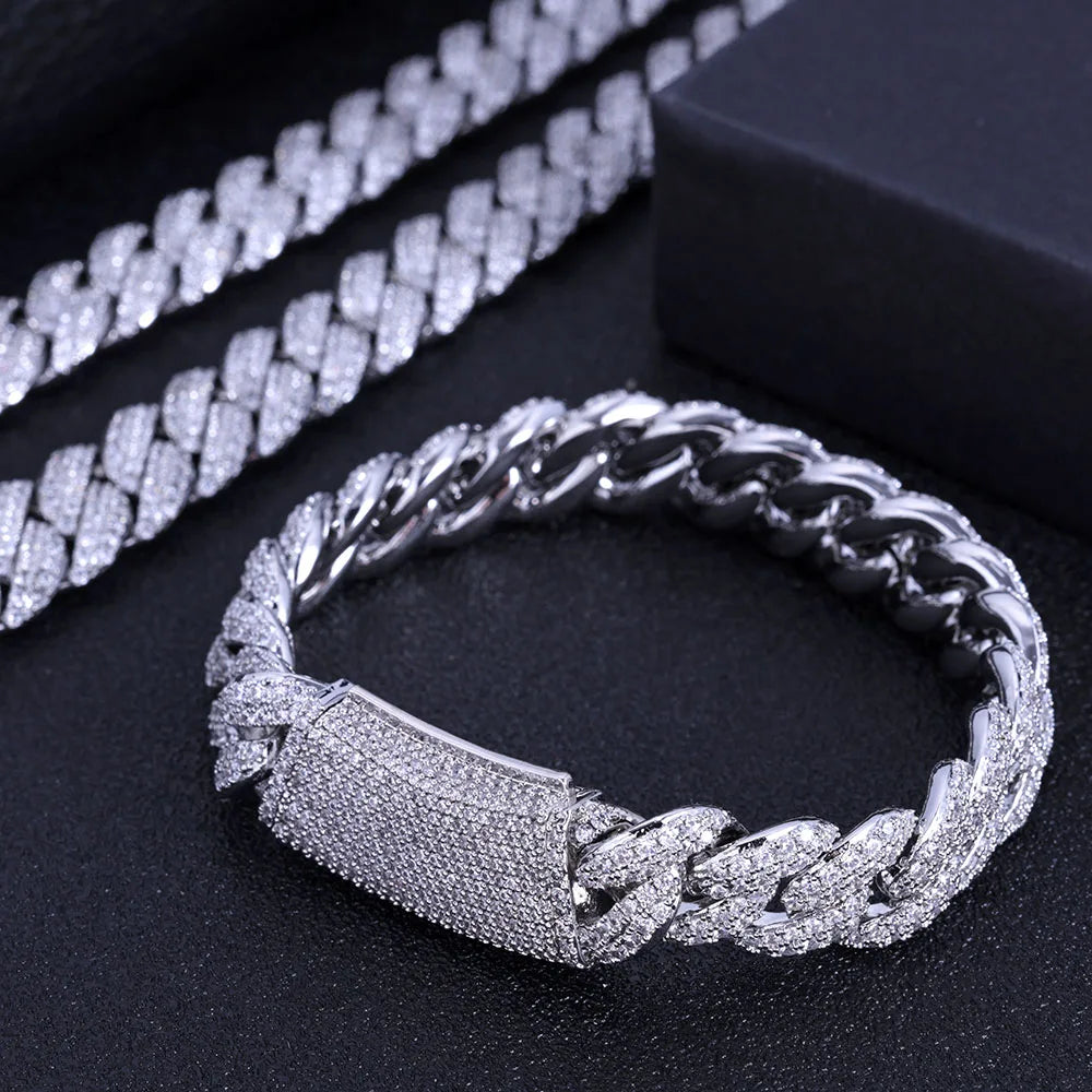 FrostKingz Iced Cuban Link Chain & Bracelet Set