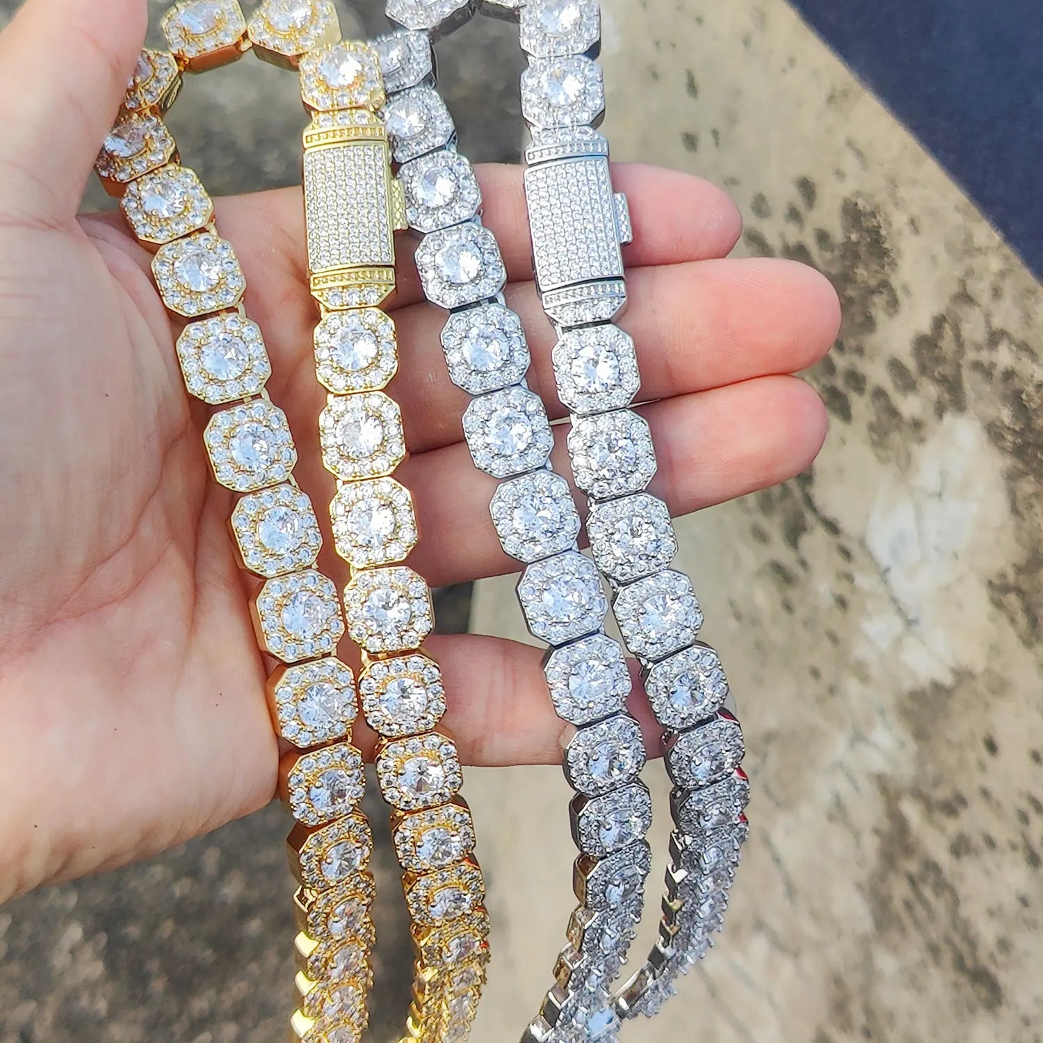 FrostKingz Clustered Cushion Diamond Chain