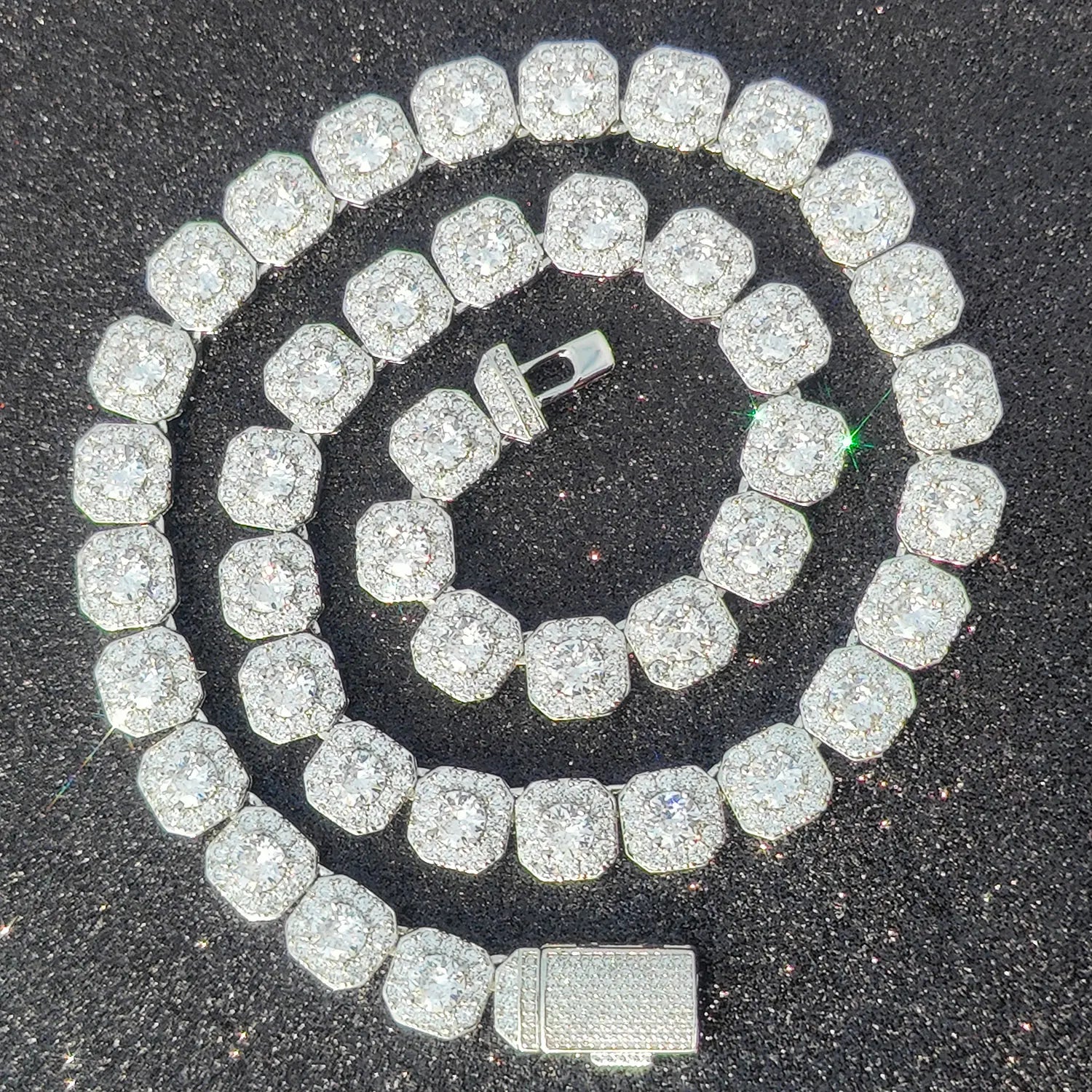FrostKingz Clustered Cushion Diamond Chain