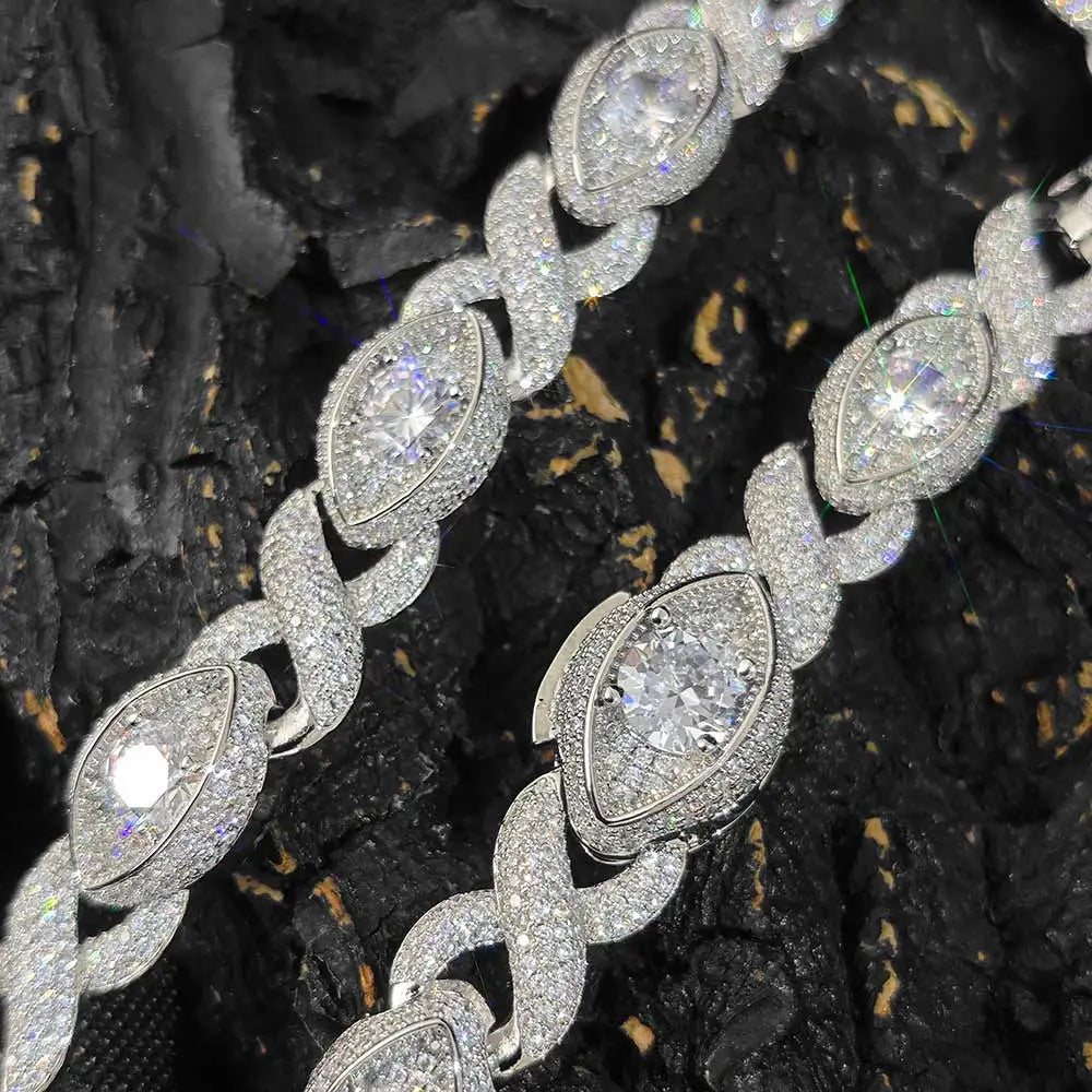 FrostKingz Marquise Diamond-Cut Cuban Link Chain
