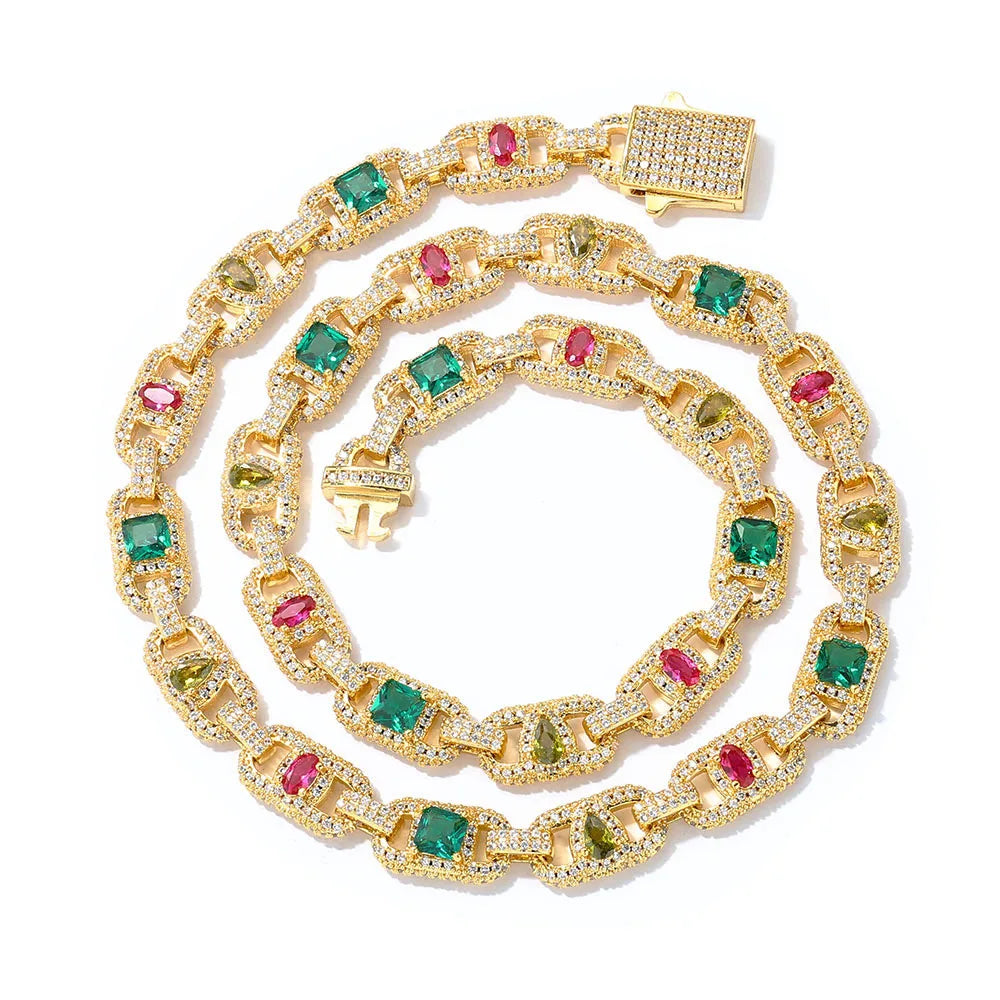 FrostKingz Multicolor Gem Cuban Link Chain