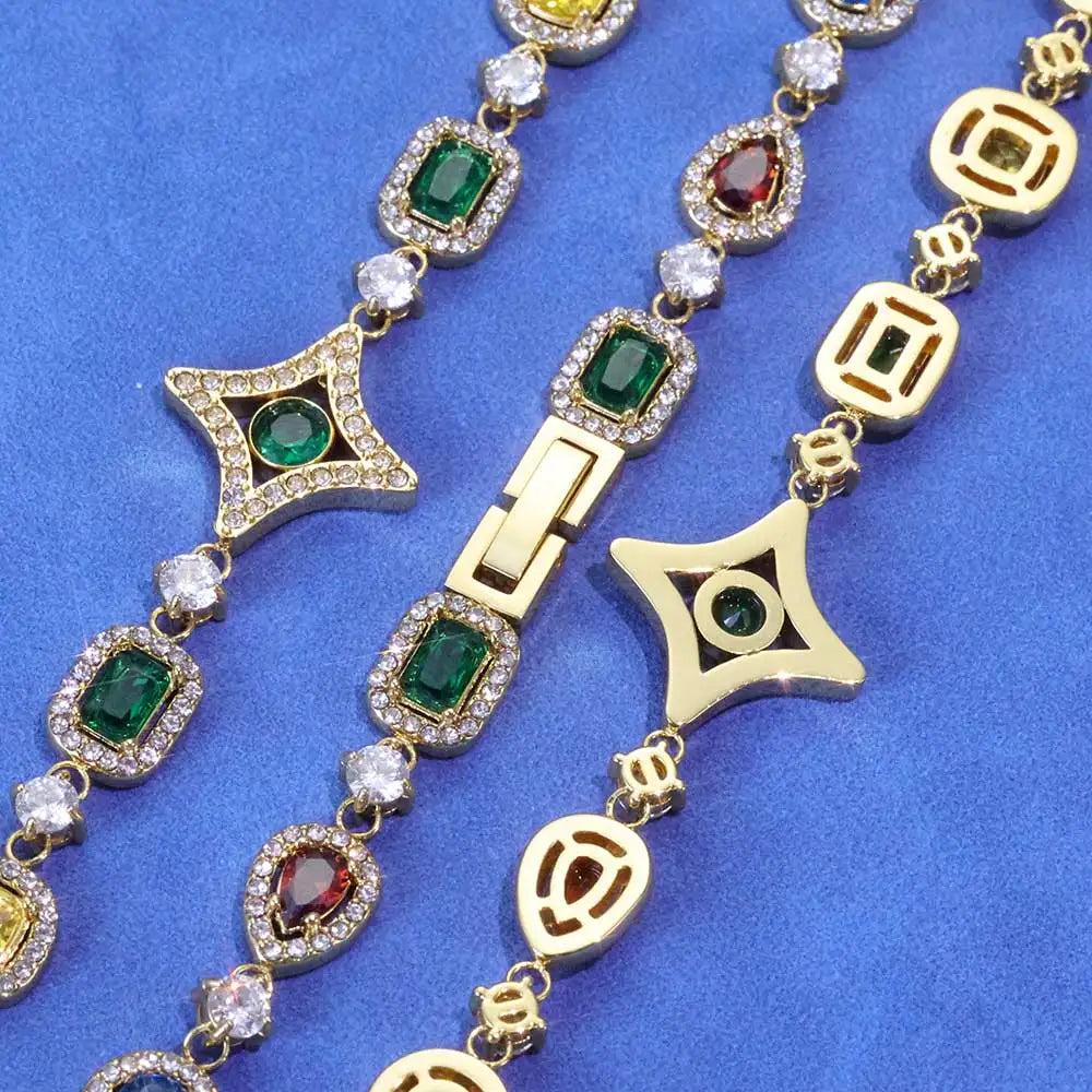 FrostKingz Multicolor Gem Tennis Chain