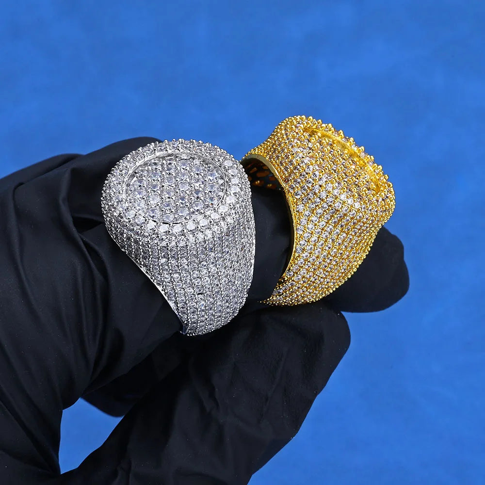 FrostKingz Fully Iced Gold Statement Ring