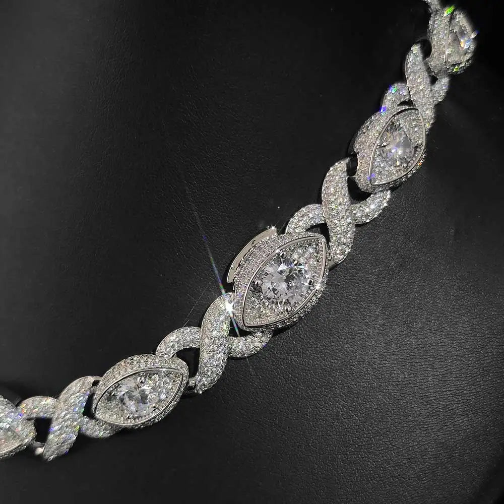 FrostKingz Marquise Diamond-Cut Cuban Link Chain