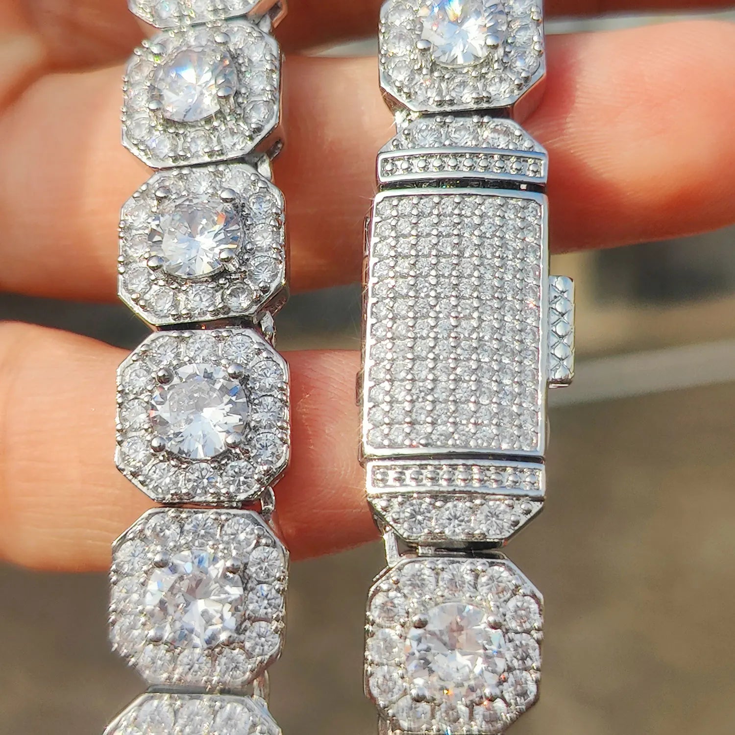 FrostKingz Clustered Cushion Diamond Chain