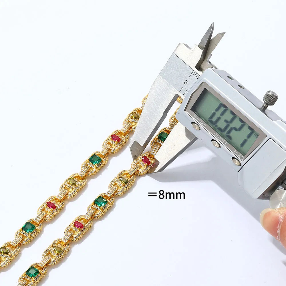 FrostKingz Multicolor Gem Cuban Link Chain